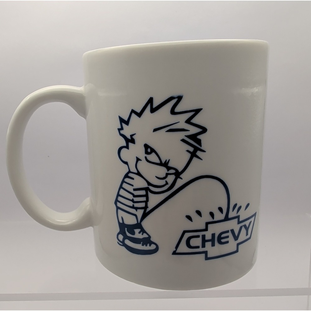 VTG Gaudin Ford Porsche Las Vegas Dealership & Pissing Calvin Novelty Coffee Mug
